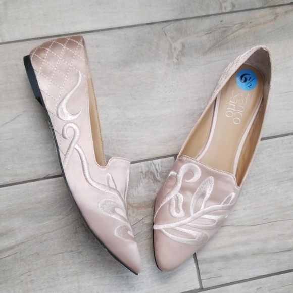 Franco Sarto Shoes - Franco Sarto blush satin loafer flats